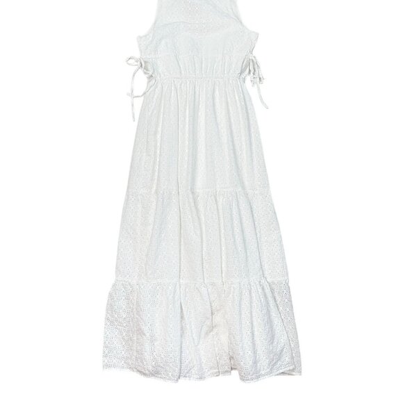 *New Just Fab Dress M White Eyelet Lace Romantic Wedding Whimsical Fairy Prairie - Picture 3 of 6